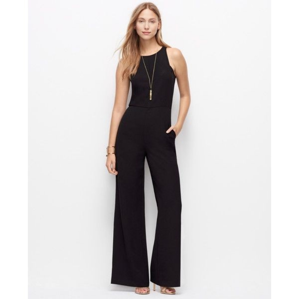 Black wide leg jumpsuit